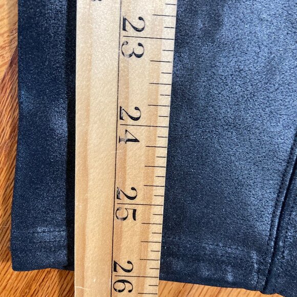 SPANX BY SARA BLAKELY XL Black Faux Leather Pull-On Ankle Leggings High Waist - Picture 9 of 9